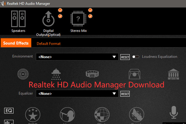 Windows 10でRealtek HD Audio Managerをダウンロード