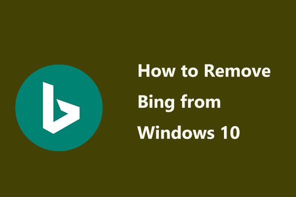 how to uninstall bing from windows 10