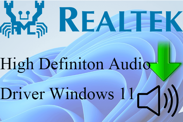 Windows 11にRealtek High Definition Audio Driverをダウンロード