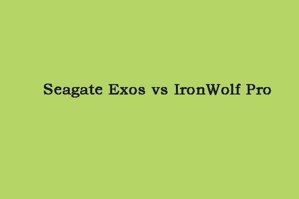 Seagate Exos vs IronWolf Pro:両者の違いは何ですか？
