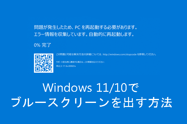 Windows 11/10でブルースクリーンを出す方法