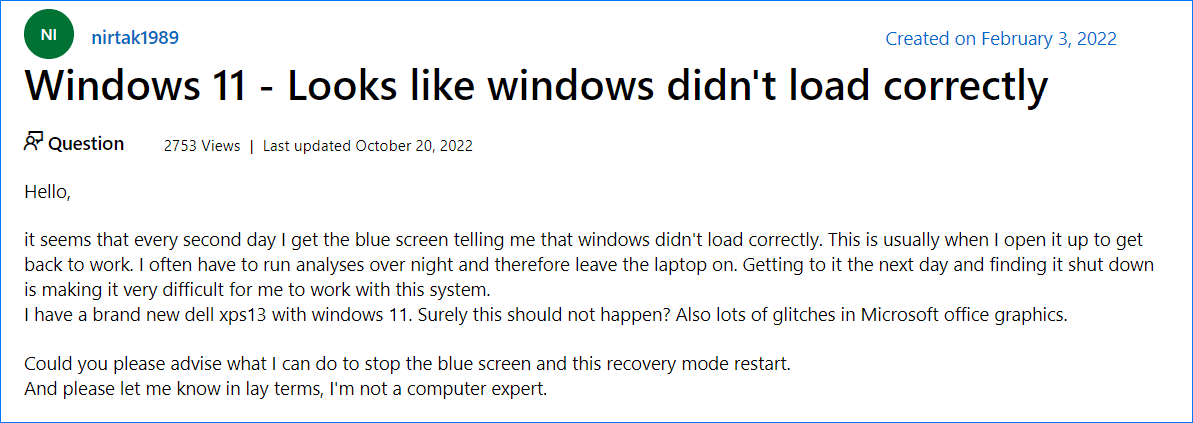 Windowsが正しく読み込まれませんでした