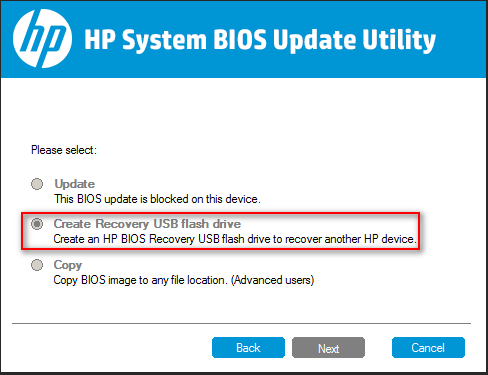 HP System BIOS Update Utility