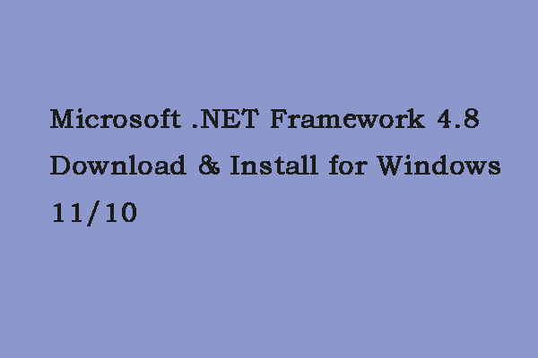 .net framework 4.8 download