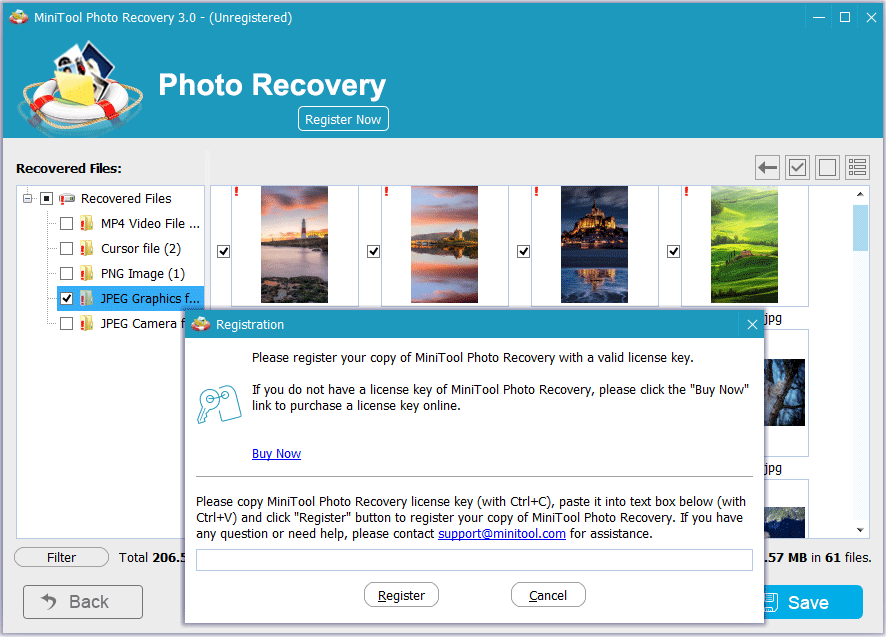 MiniTool Photo Recoveryを登録