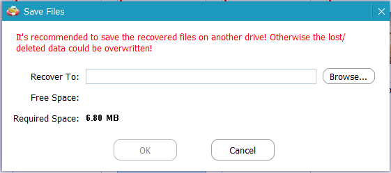 ファイルの保存先を選択