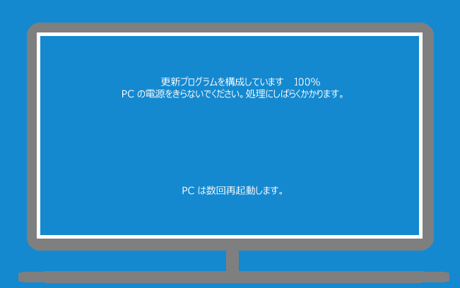 Windows更新プログラムが100で止まった時のエラーメッセージ