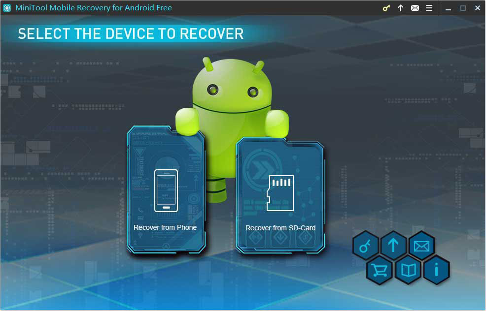 MiniTool Mobile Recovery for Androidのインターフェース