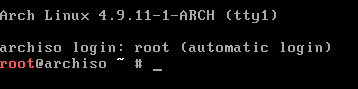 Arch Linuxのコマンドプロンプト インターフェイス