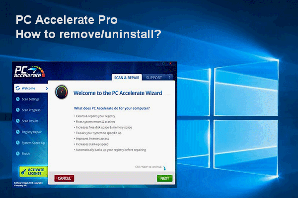 Pc accelerate как удалить на windows 10