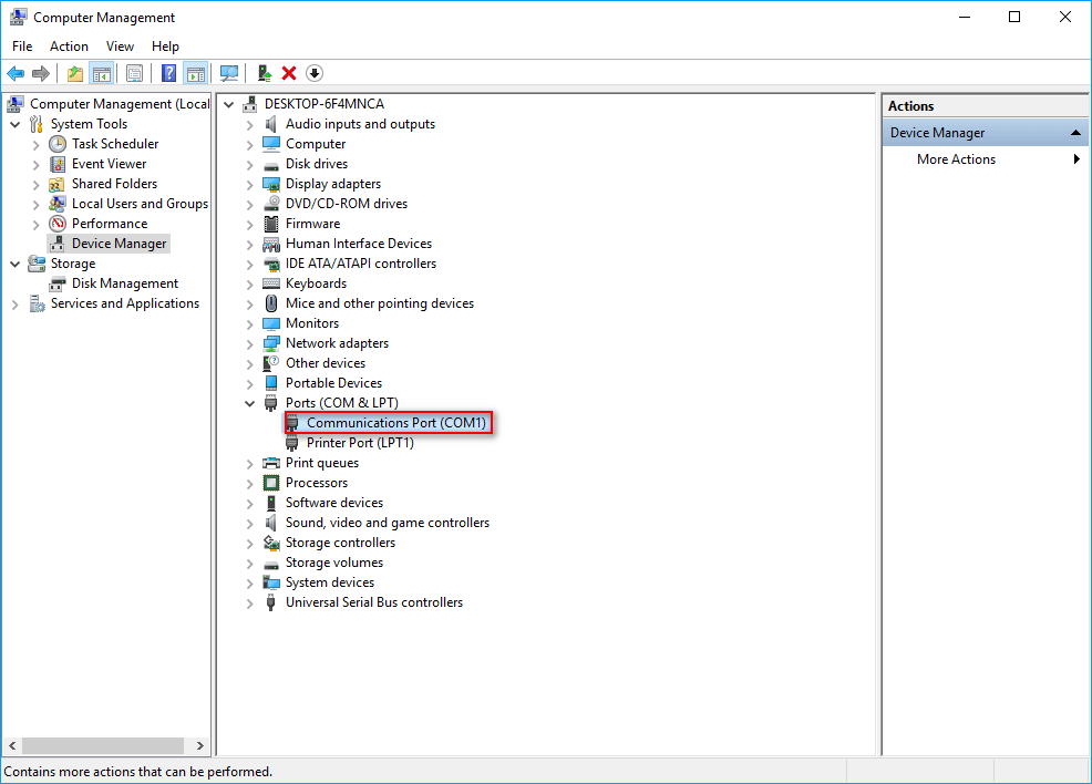 windows 7 device manager ports not showing