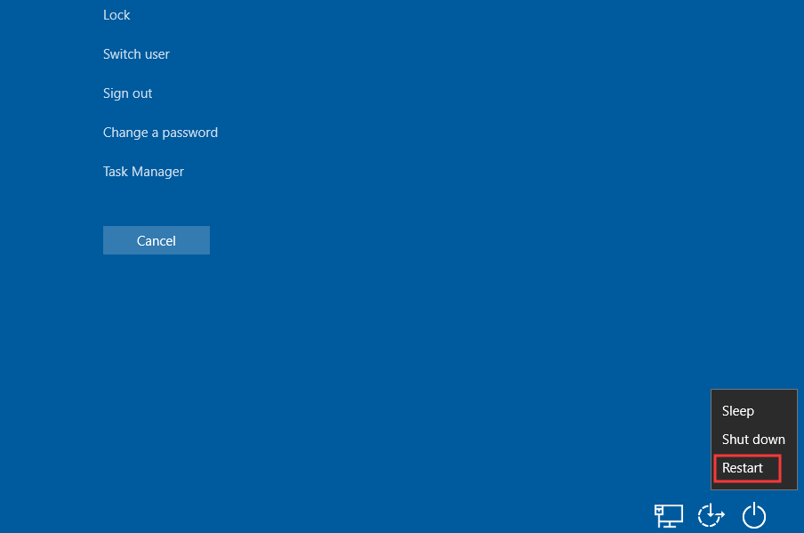 how to reboot computer windows 10 command line